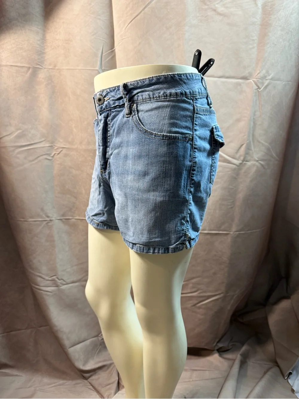Faded Glory Women's Washed Blue Denim Shorts